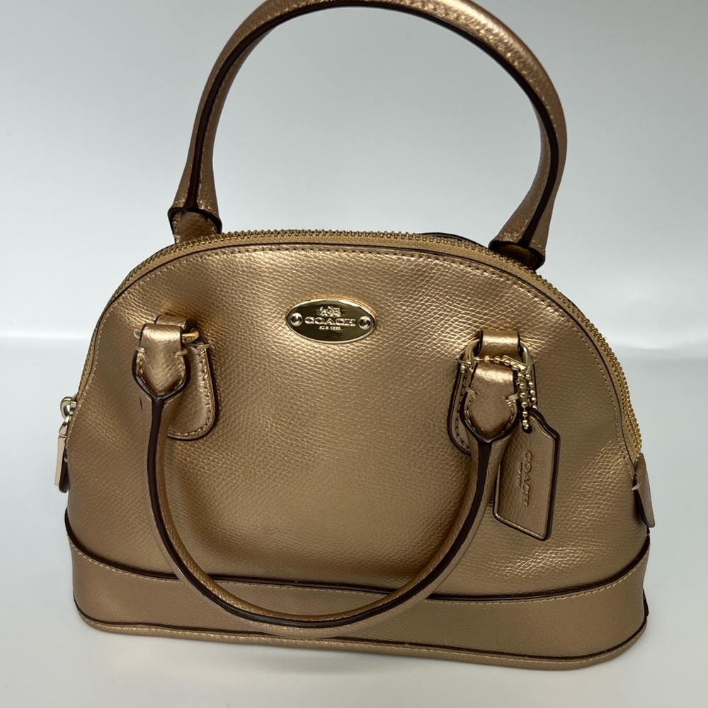 Coach Metallic Gold Satchel - Picture 2 of 10